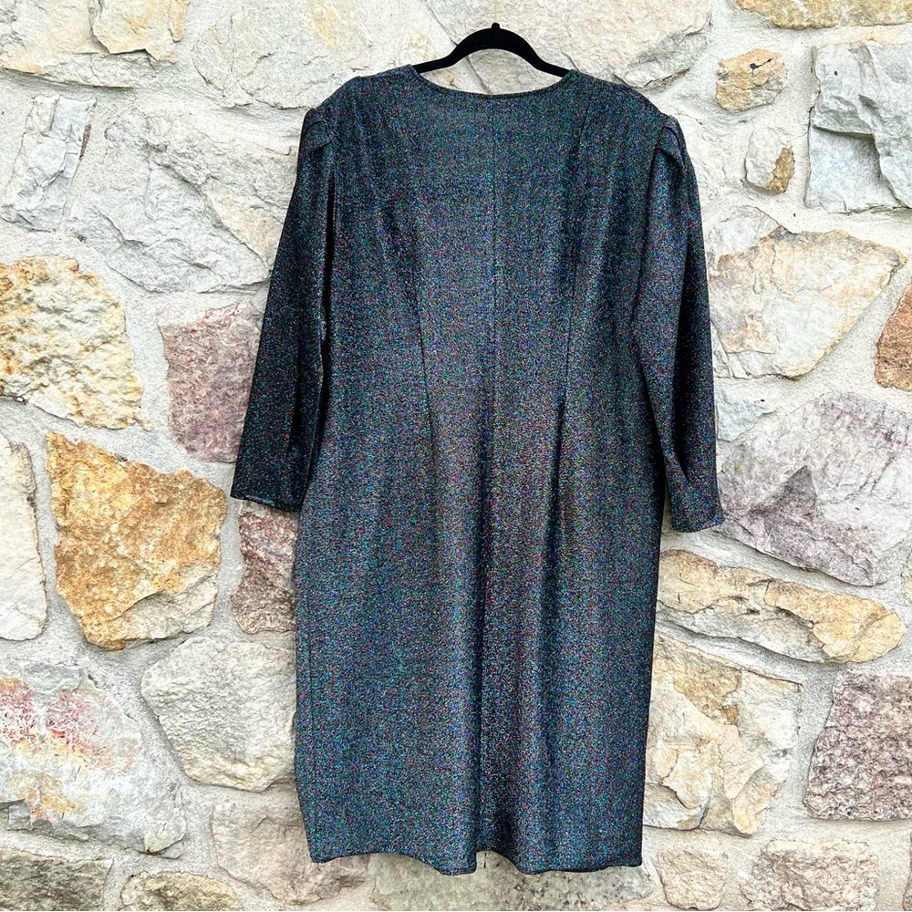 Super Sparkly Lurex Knee Length Plus Size Party D… - image 3